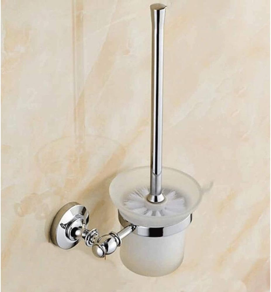 Toilet Brush and Holder,Rust-Resistant and Stainless Steel Round Toilet Bowl Cleaner Brush Set for Bathroom Toilet