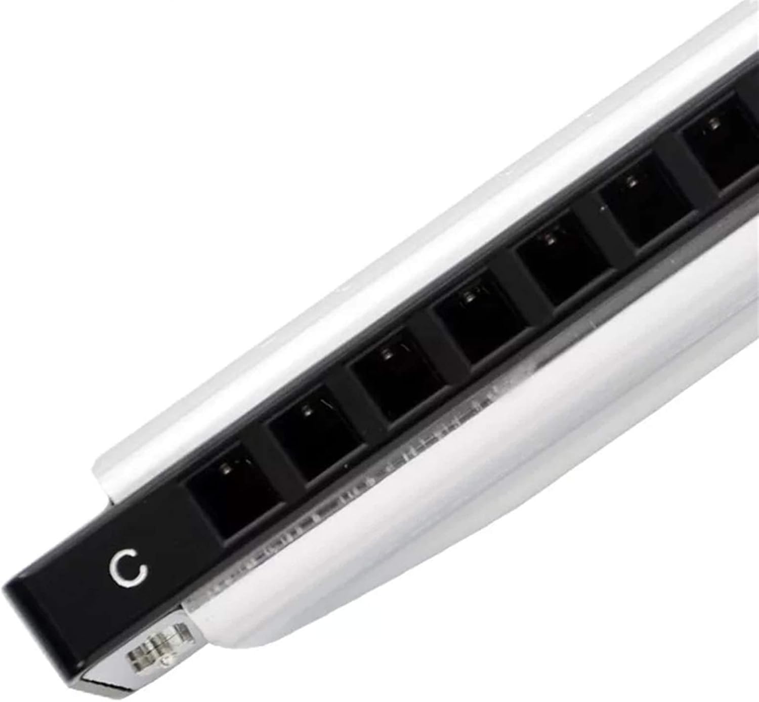 SUOFEILAIMU Diatonic Harmonica 10 Hole Blues Harp Brass Mouth Organ Key of C ABS Comb Professional Musical Instruments (Color : Key C)