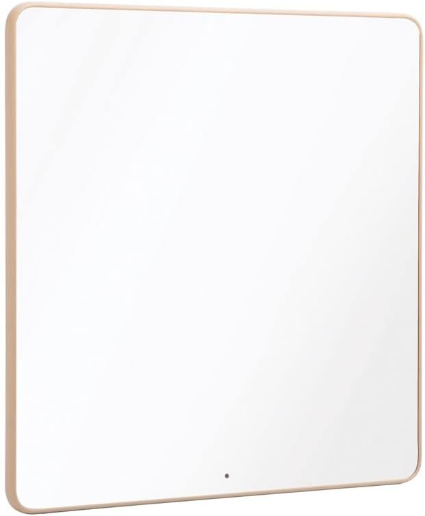 Kaplan Early Learning Square Mounted Wall Mirror with Rounded Corners, 24 x 24 Inch Acrylic, Shatter Resistant, Wall Mounted Slim Frame Mirror