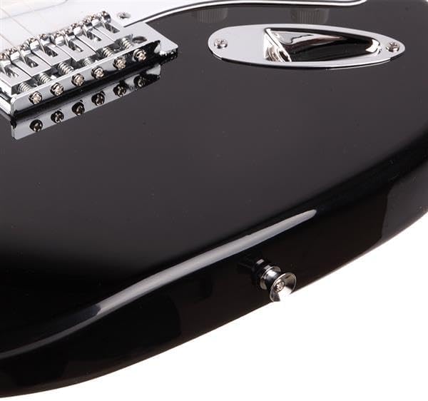 Rosewood Fingerboard Electric Guitar Black w/White