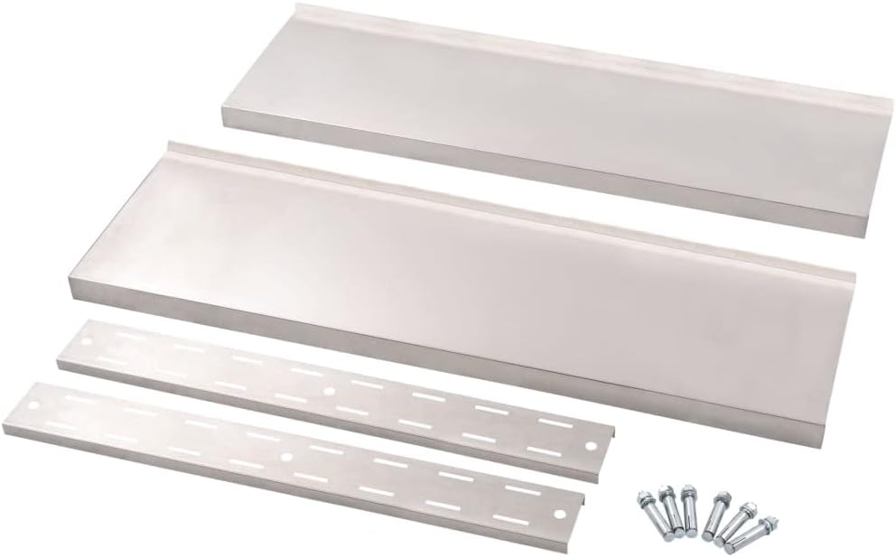 2 Tier Metal Wall Mount Floating Shelf, Height Adjustable Wall Shelves, Easy to Install, Wall Storage Organizer for Bedrooms, Bathrooms, Kitchen, Offices and Living Rooms - Gray