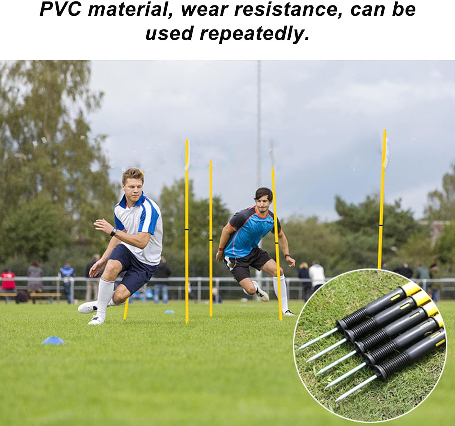 Soccer Corner Flags, Set of 4 1.5m Portable Soccer Poles & Football Field Corner Flags with Storage Bag, Windproof Soccer Flags Soccer Poles Soccer Equipment for Training