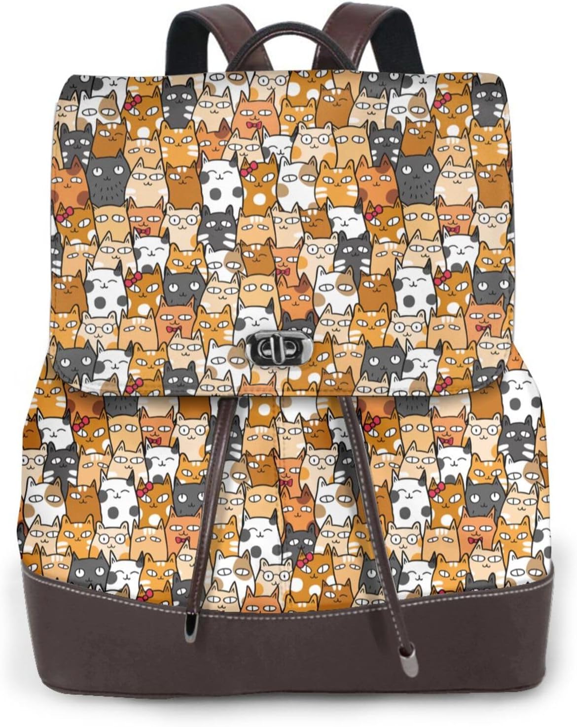 Funny Kittens for Womens Backpack Purse Microfiber PU Anti-theft Large Fashion Designer Travel Bag Ladies Shoulder Bags