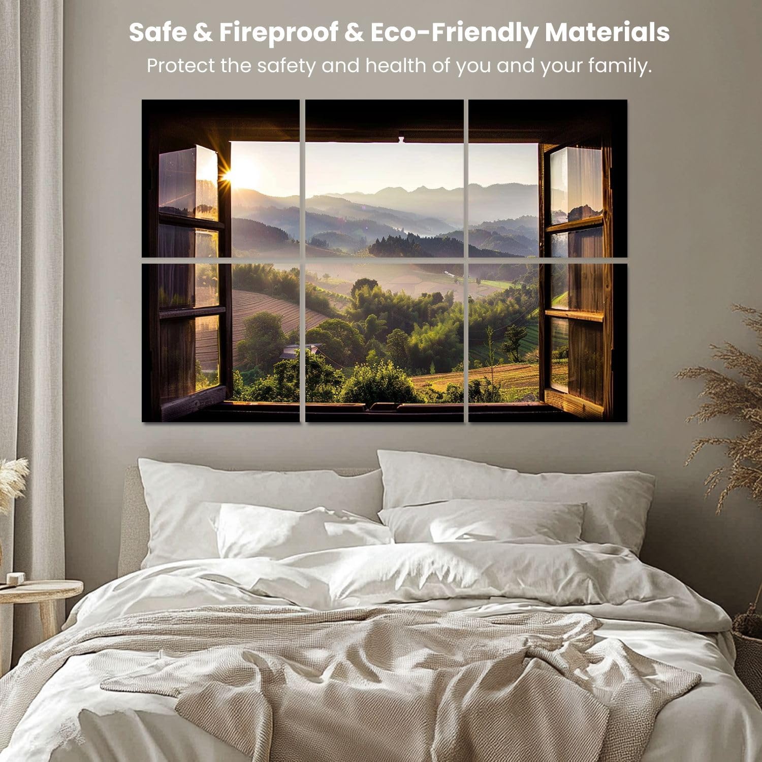 Art Acoustic Panels landscape nature view view from window wonderful landscape nature view 6 Pack Decorative Sound Absorbing Wall Panels 72x48