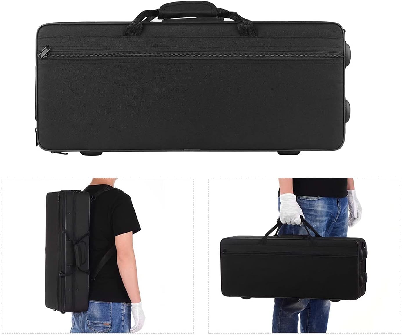 EB Alto Saxophone Brass Body White Shell Keys Woodwind Instrument with Carry Case Sax Neck Straps Student Saxophone