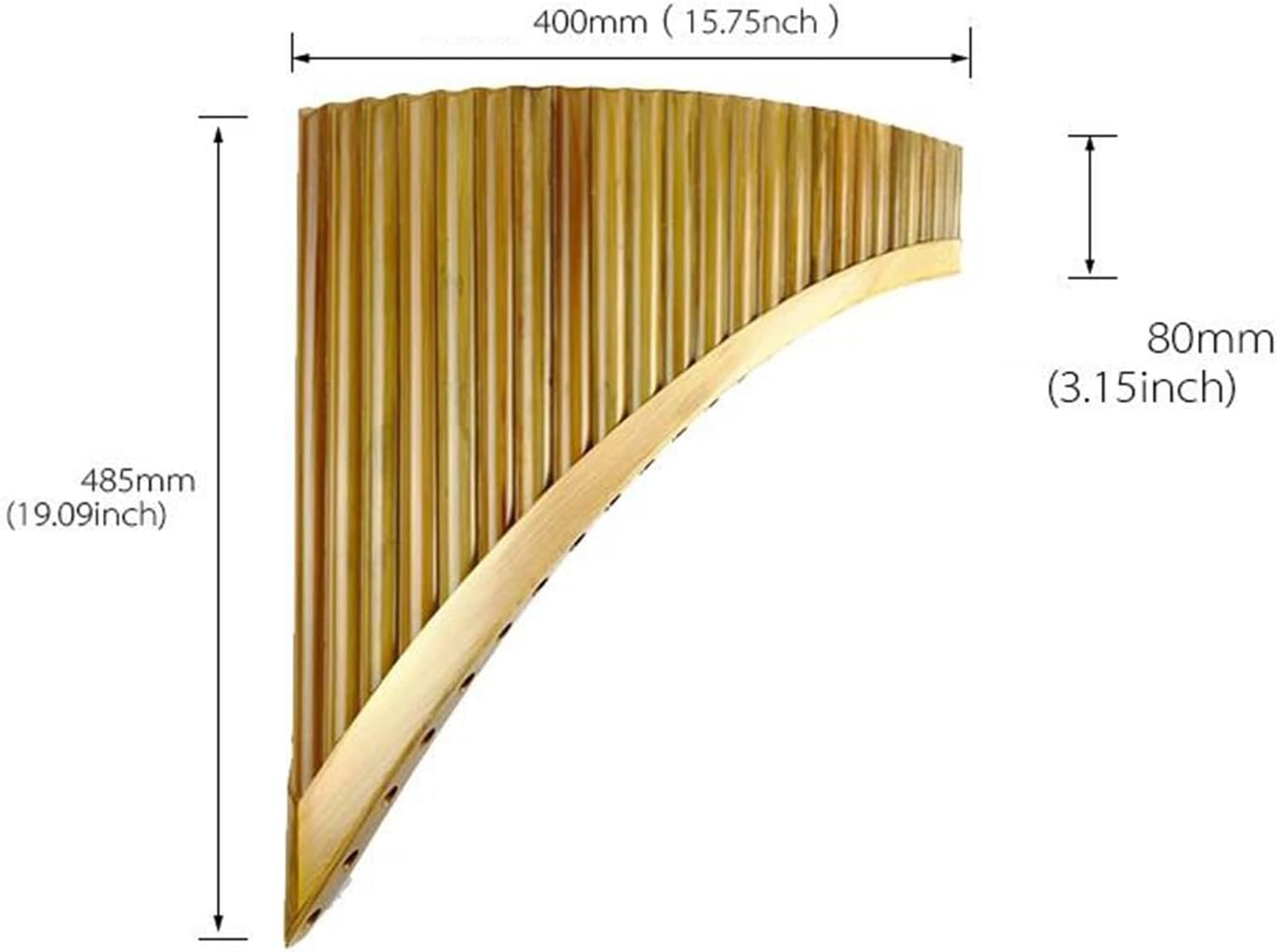 pan flute for beginners Chinese Traditional Musical Instrument 25 Pipes Pan Flute C Key Pan Pipes Woodwind Instrument Pan Flute In C Key (Color : Right)