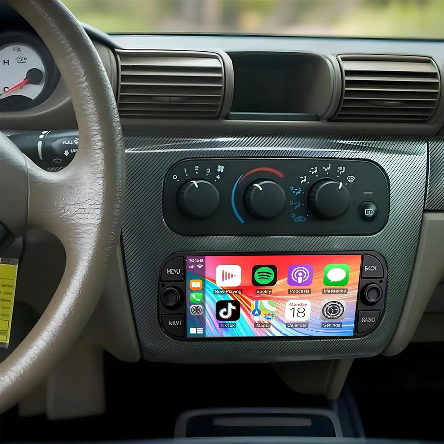 Double Din Car Stereo Radio for Chrysler Sebring 2002-2006 Radio Upgrade 7 Inch Touch Screen Head Unit,Car Stereo with Wireless Carplay Android Auto GPS WiFi DSP BT FM RDS Backup Camera