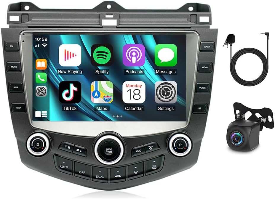 Double Din Car Stereo Radio Compatible for Accord 2003-2007 with CarPlay Android Auto, 9