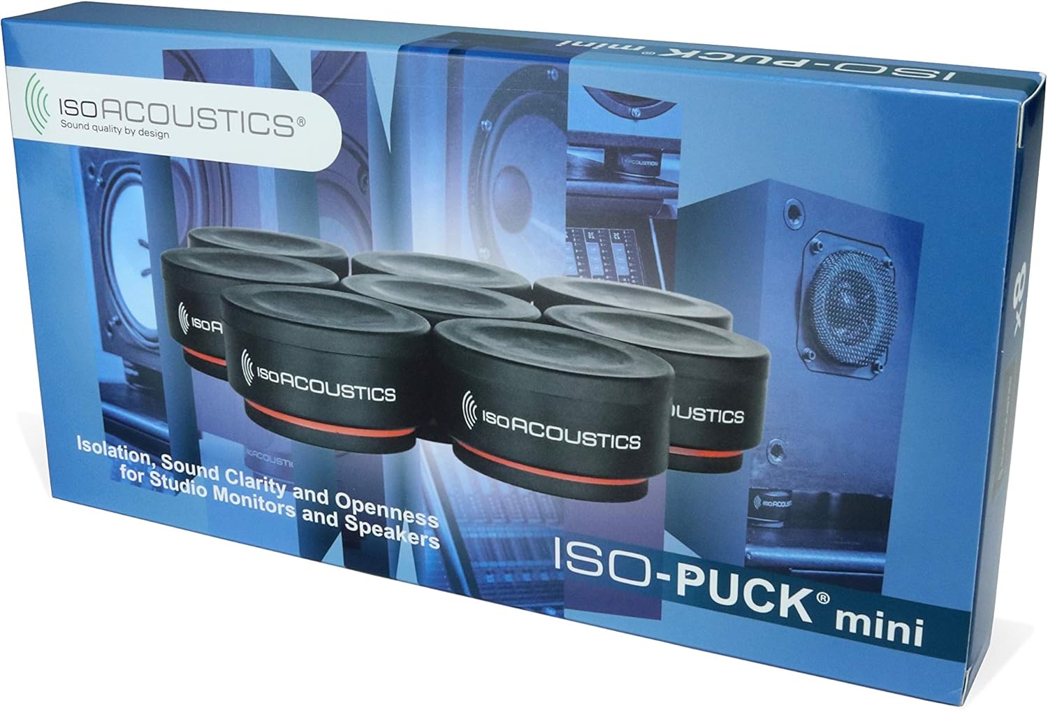 IsoAcoustics Iso-Puck Series Acoustic Isolators (Iso-Puck Mini, 6 lbs max/Unit, 8-Pack)