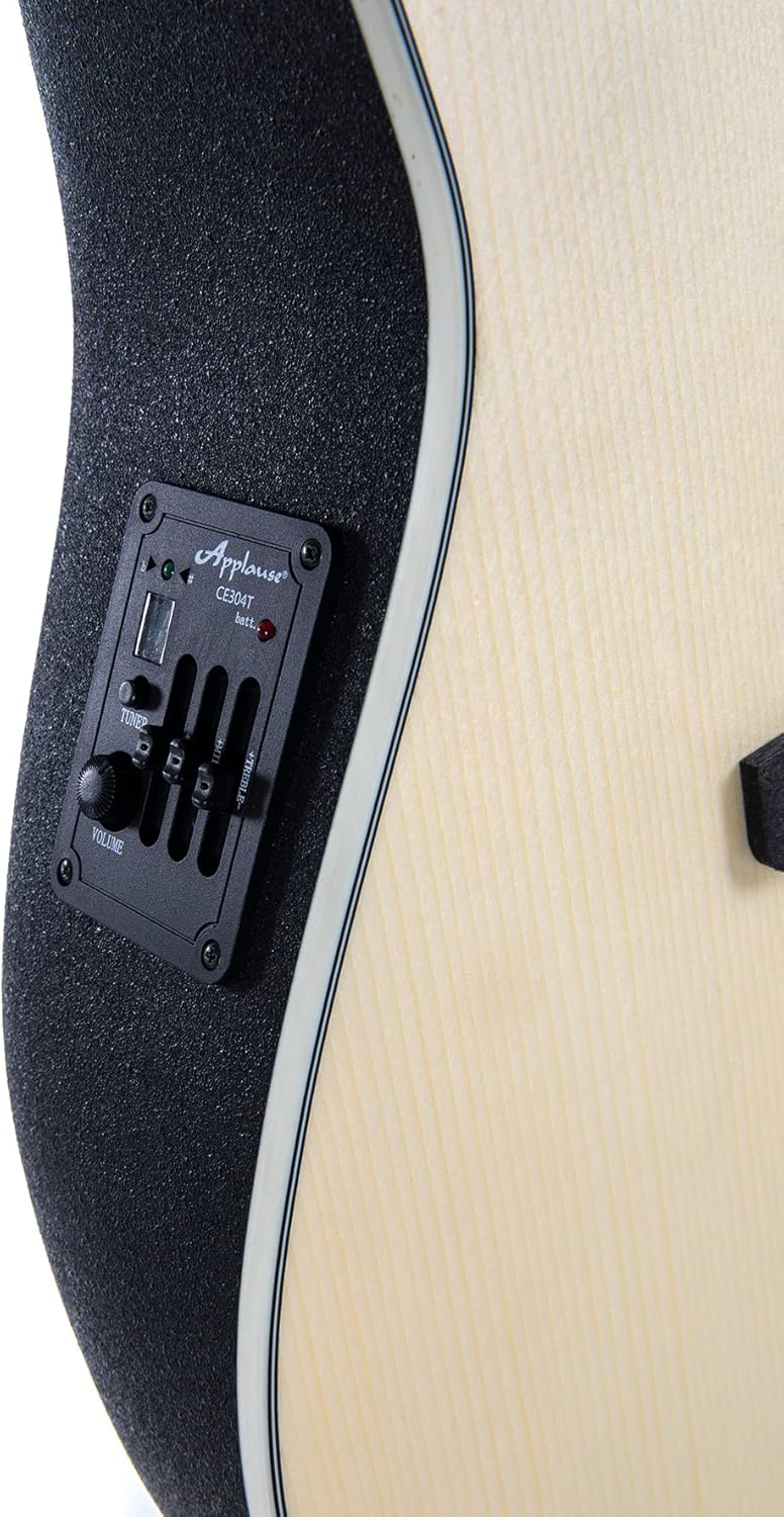 Applause AE44 Mid Cutaway Elite Acoustic Guitar Natural Satin AE44-4S