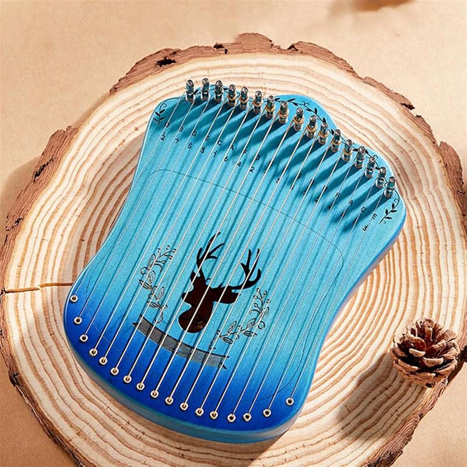 Lyre Harp Set 17 Strings Mini Style Portable Hand Harp Gift Stringed Instrument With Parts