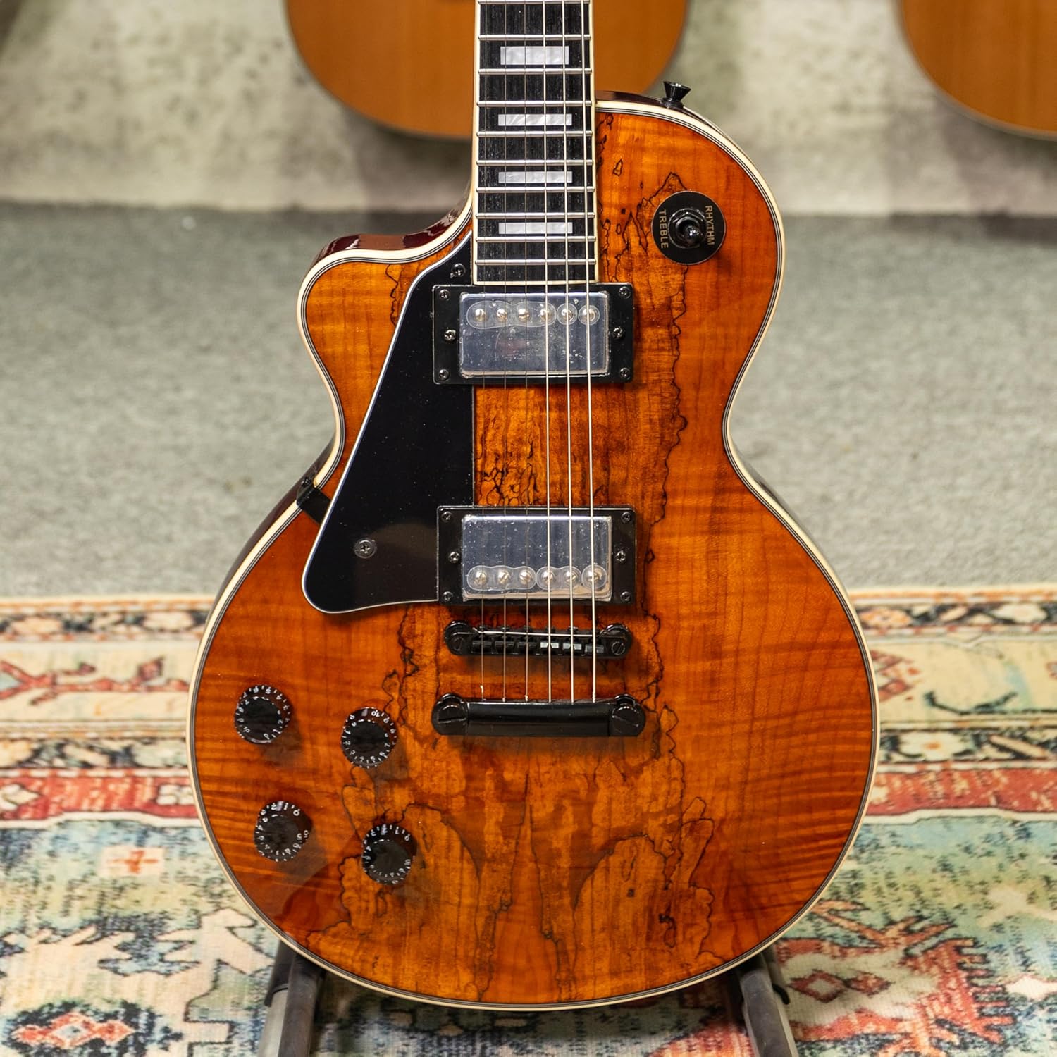 Tario Left Hand Electric Guitar Spalted Maple Top with Okoume Body Maple Neck