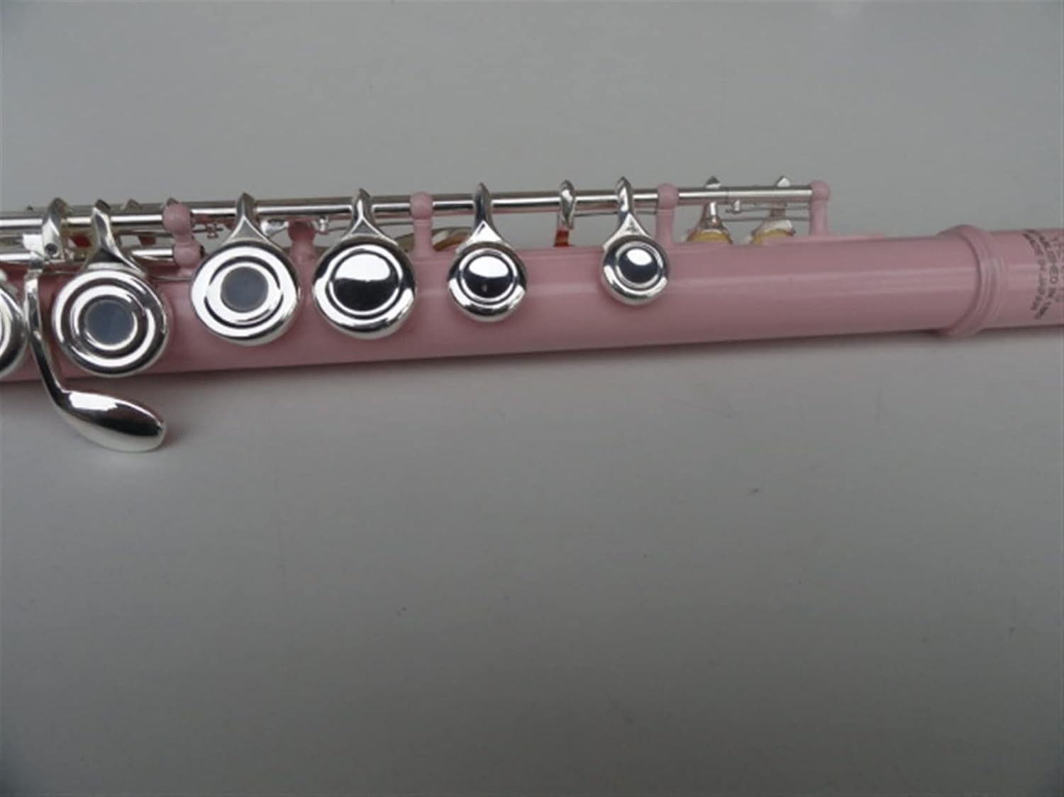 Flute Kit Wind Instrument 16 Hole Open Hole C Flute White Copper B Tail E Key Pink Flute Intermediate Flute