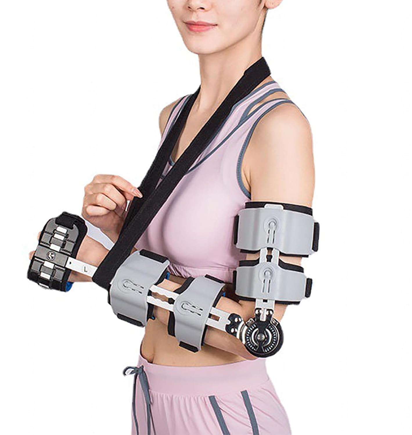 Hinged Elbow Brace for Cubital Tunnel Syndrome,Night Elbow Sleep Support Immobilizer,Adjustable Elbow Splint For Ulnar Nerve, Tennis Elbow,Tendonitis,Post Op