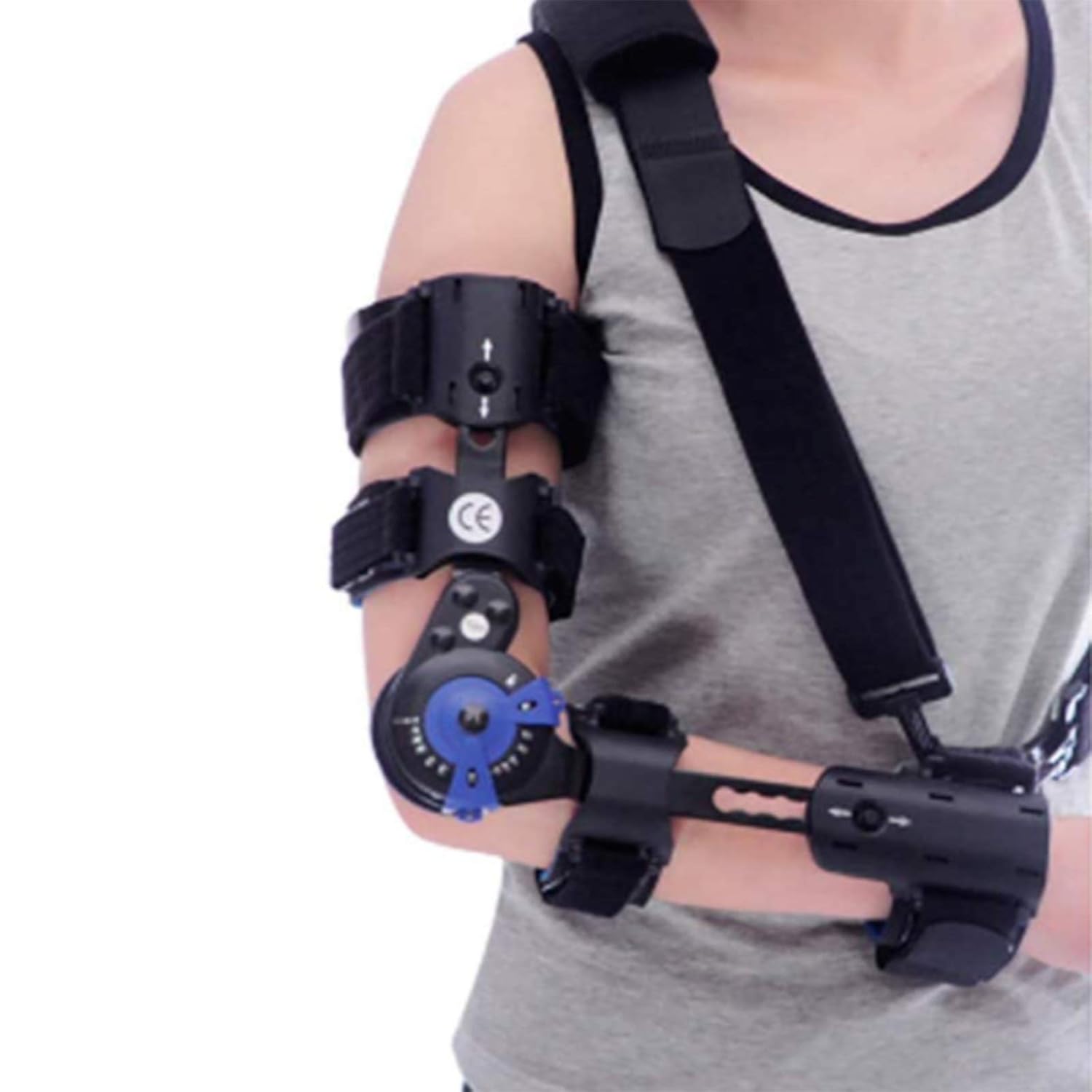 Adjustable Elbow Joint Support, Elbow Orthosis Steel Bar Support Reinforcement Arm Fixed The Brace,Left (Right