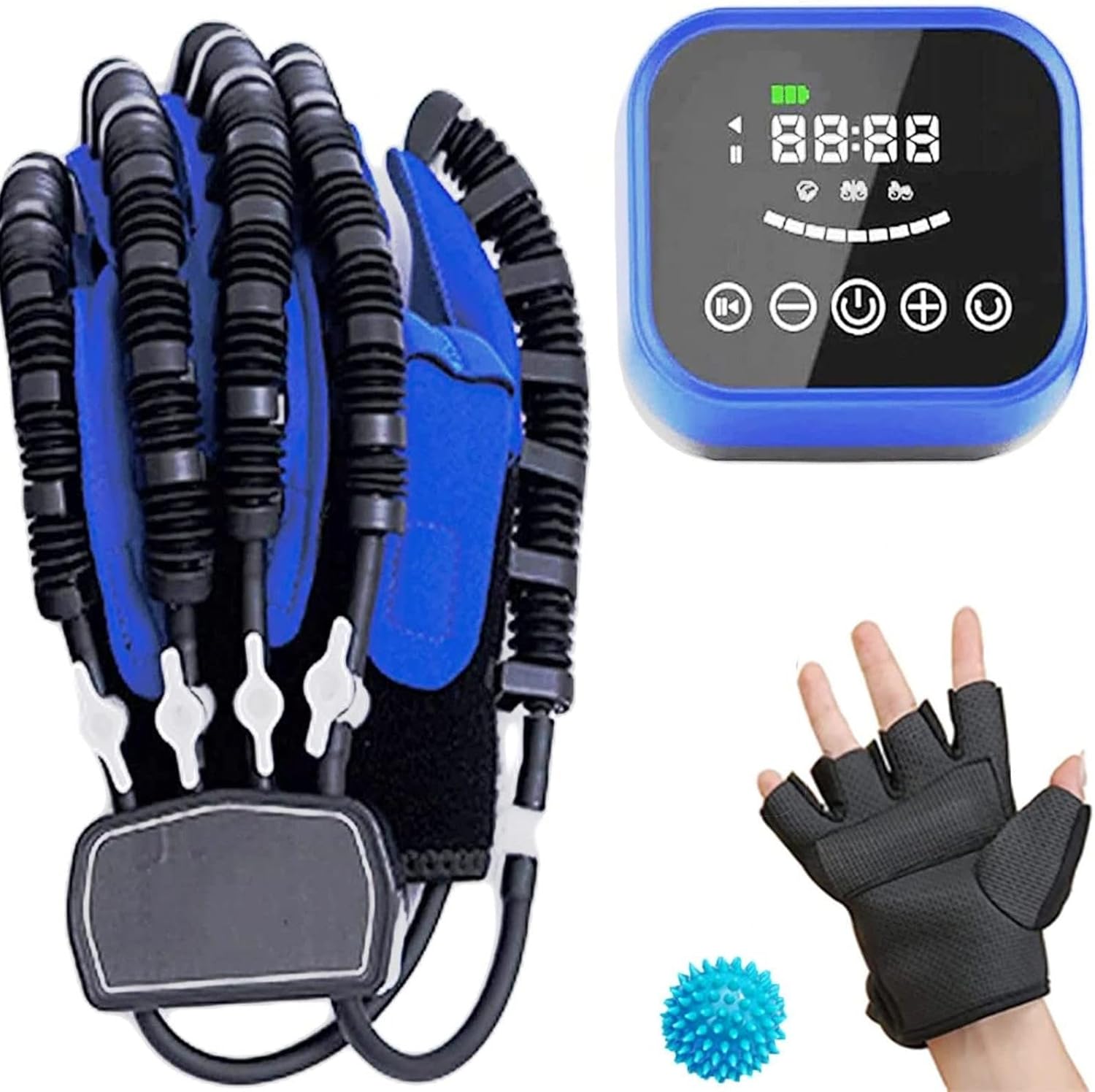 Stroke Hand Splint Assistive Gloves Protector Exoskeleton Manual Training for Stroke Hemiplegia Hand Function Recovery,Left-M