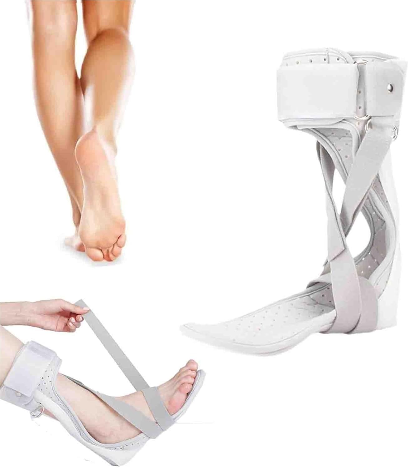 Medical Ankle Foot Orthosis, Drop Foot Brace Orthosis, Achilles Tendinitis Joint Sprain Fixation Rehabilitation Fracture Protector, for Unsex, Pain Relief for Swelling, Injury Recovery.(Right,Small)