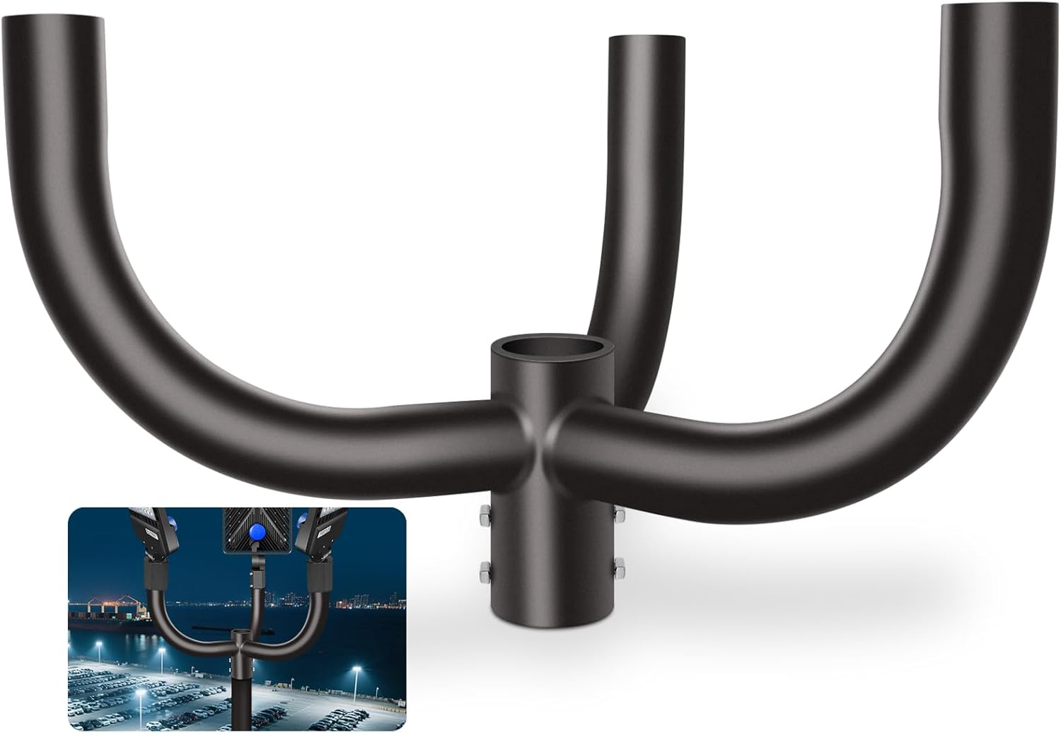 Bullhorn Tenon Adapter Bracket, Fit 3 Parking Lot Light with 2-3/8