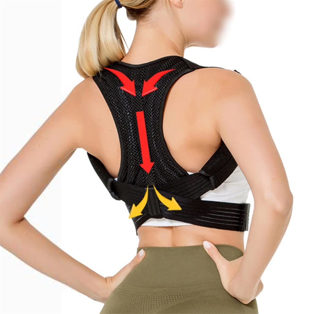 Invisible Back Posture Corrector Back Band Brace Extended Support Belt Adjustable Back Spine Lumbar(S Code)