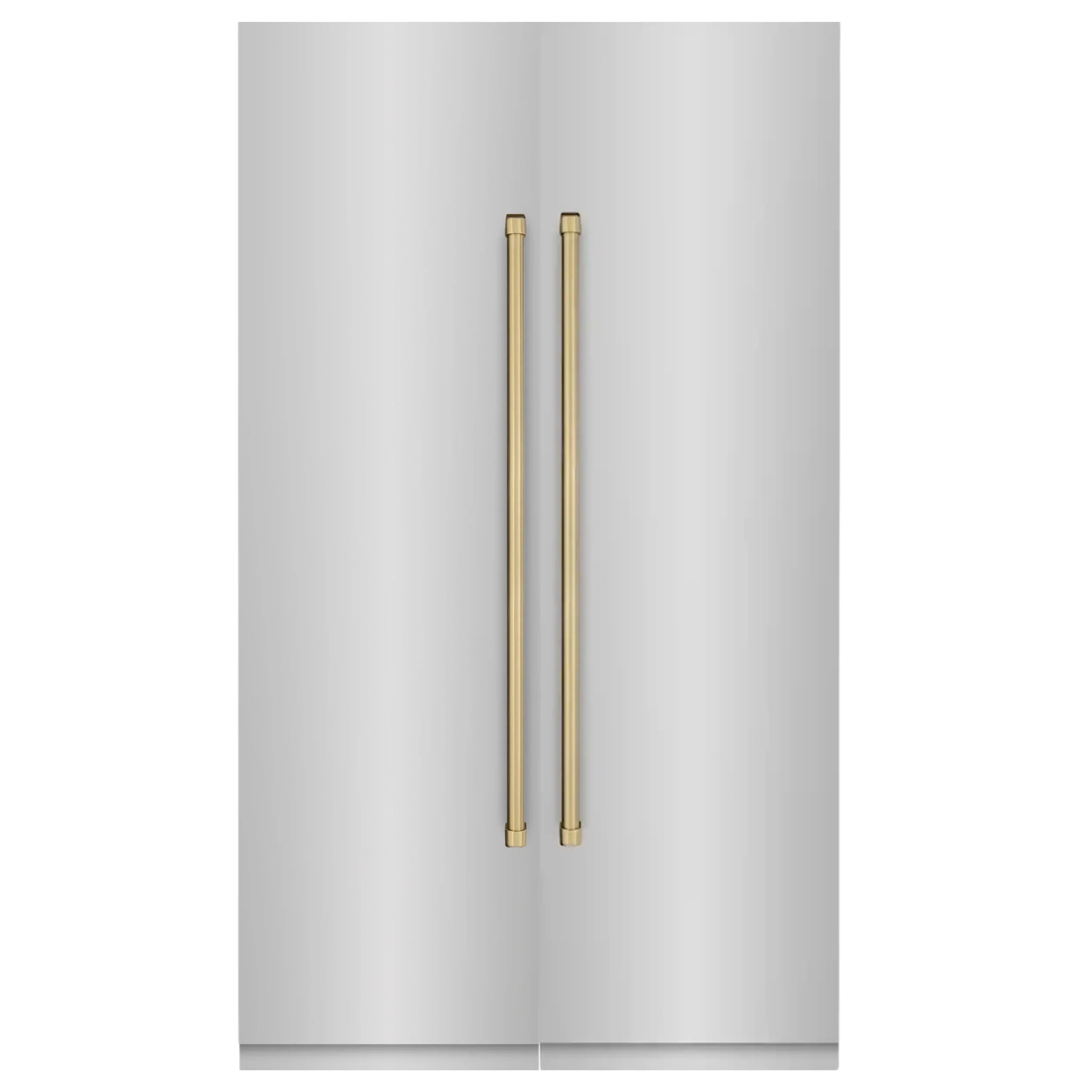 ZLINE 48-Inch Column 12.5 Cu. Ft. Refrigerator and 12.4 Cu. Ft. Freezer in Stainless Steel with Champagne Bronze Accents
