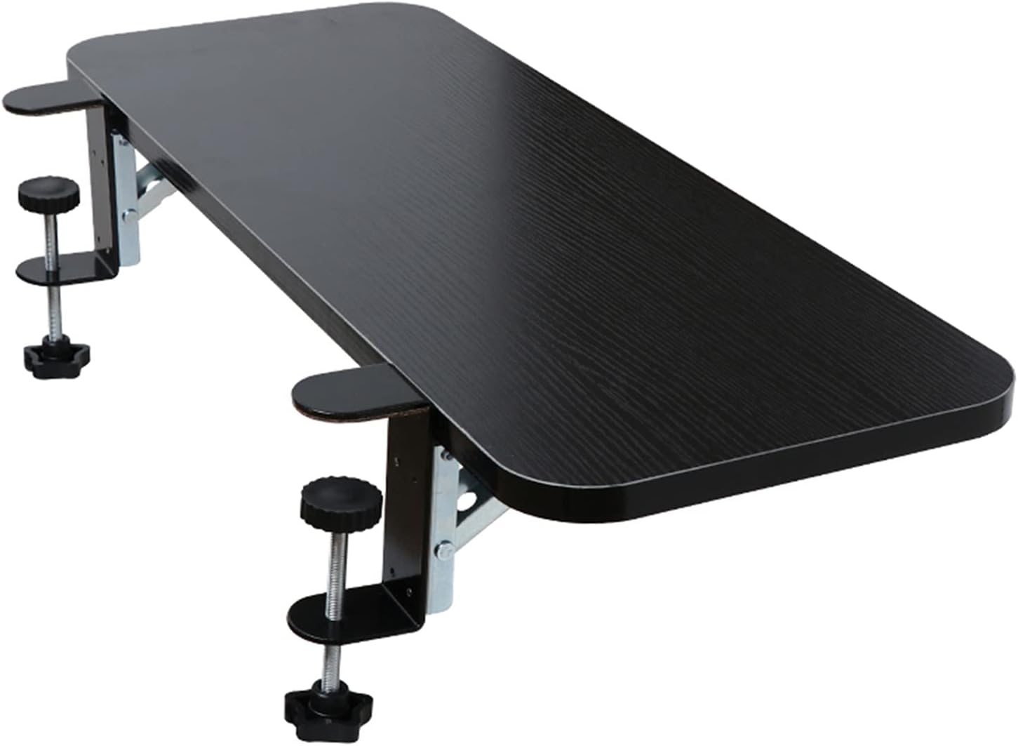 Foldable Desk Keyboard Extender,Ergonomic Keyboard Tray,Black Keyboard Armrest Shelf Stand,Elbow Arm Support,with C clamp,Black-65 * 24cm/25.6 * 9inch