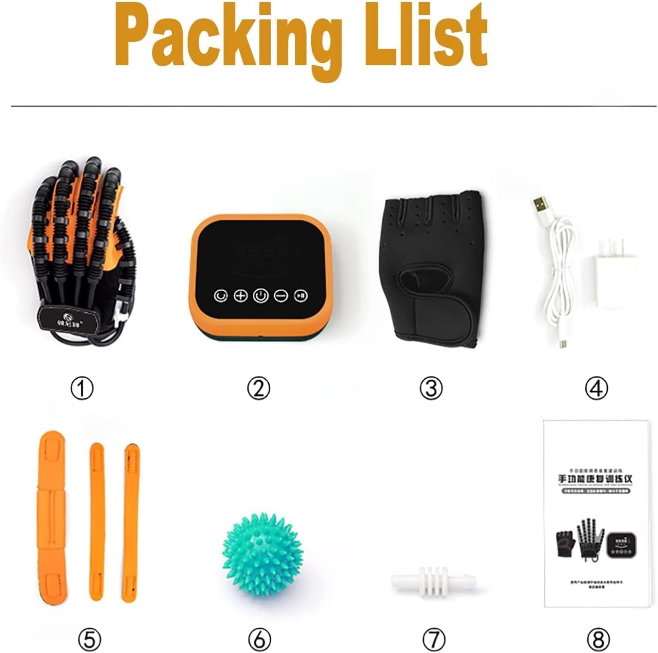 Hemiplegia Finger Rehabilitation Trainer, Rehabilitation Robot Gloves Stroke Hand Splint Assistive Gloves, Hand Patient Training Device, for Finger Wrist Training