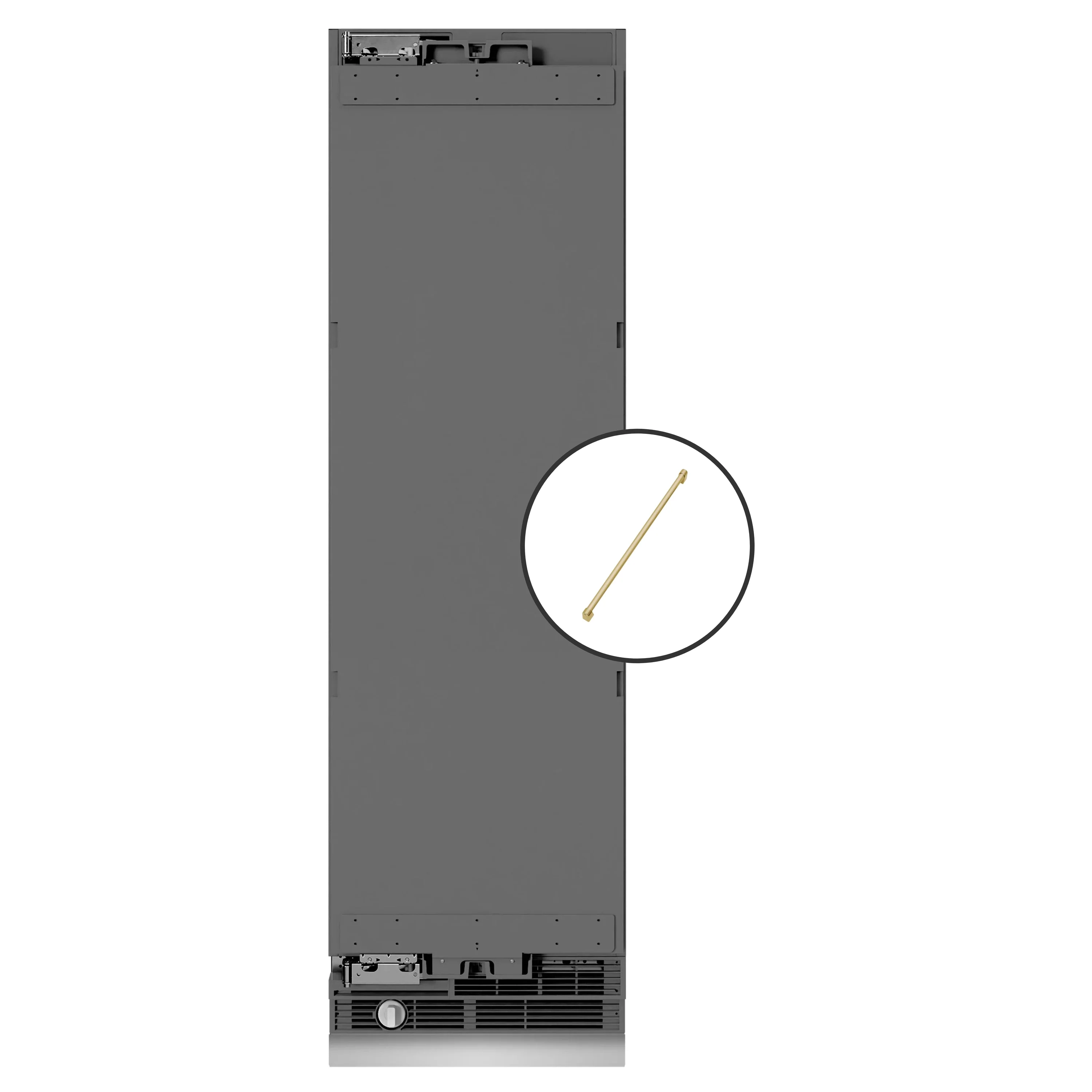 ZLINE Autograph Edition 24-Inch 12.4 Cu. Ft. Panel Ready Column Freezer with Graphite Gray Interior and Champagne Bronze Accents (RBCFVZ-24-CB)