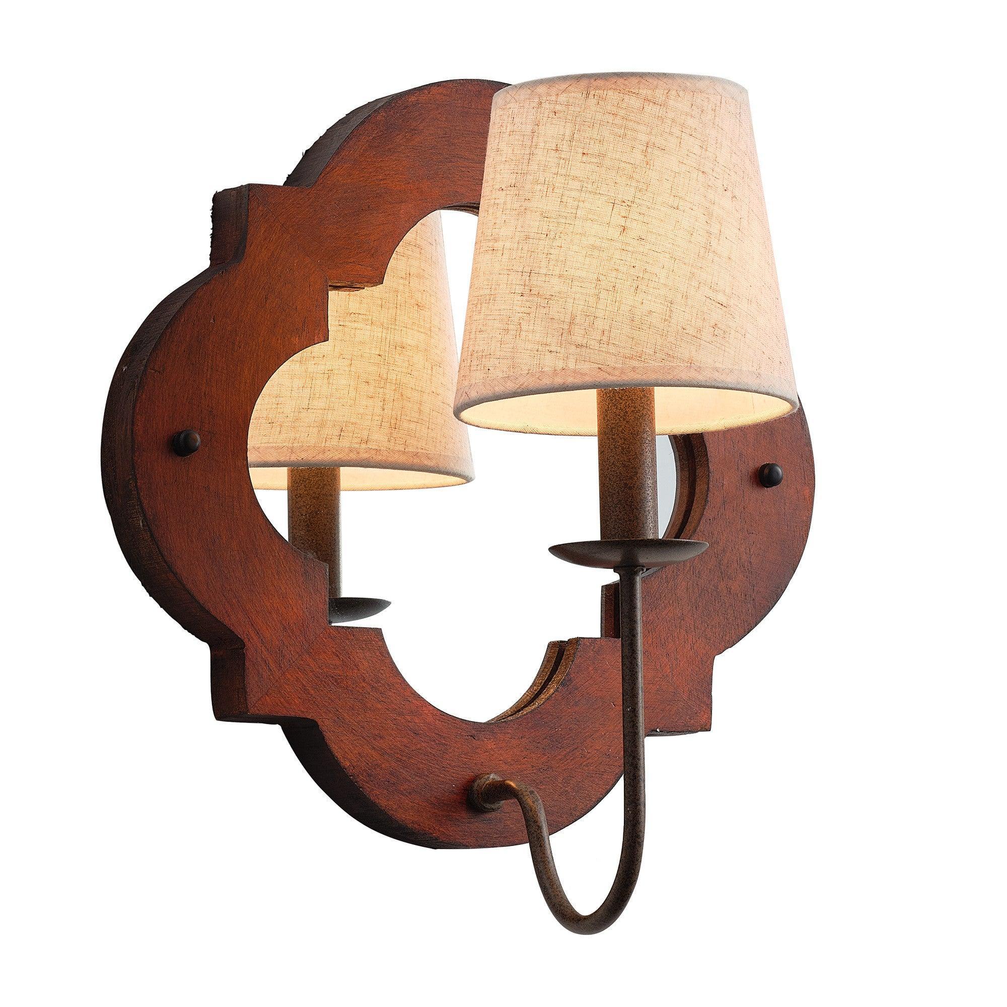 Parrot Uncle 1-Light Rustic Iron Wood Wall Sconce Lighting (BBB0108-1)