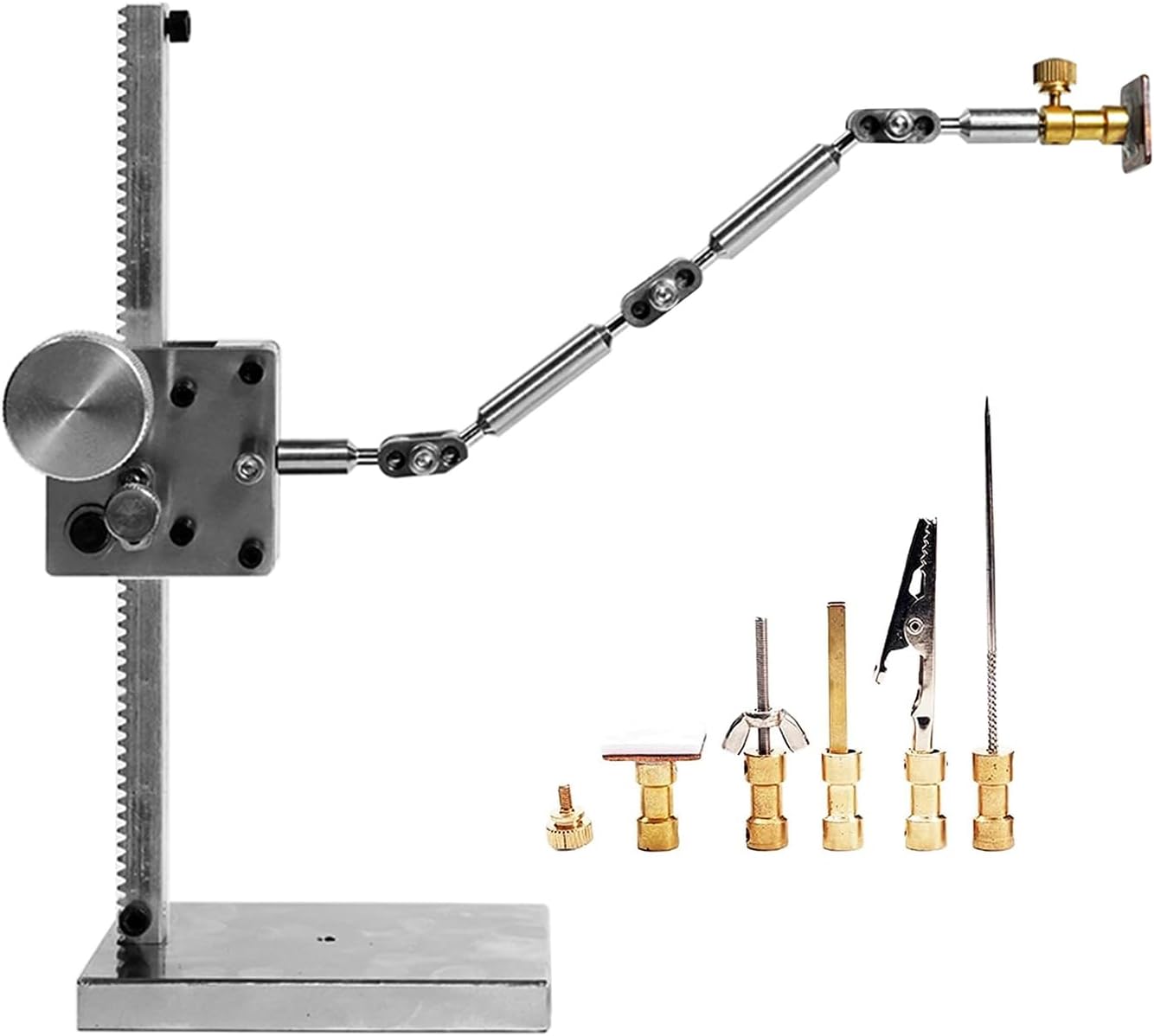 DIY Stop Motion Armature Kits, Armature Rigging System, with 5 Connectors,26cm Lifting Bracket, Support Your Character's Movement, Stainless Steel Rig Arm for Hold Light Puppet(