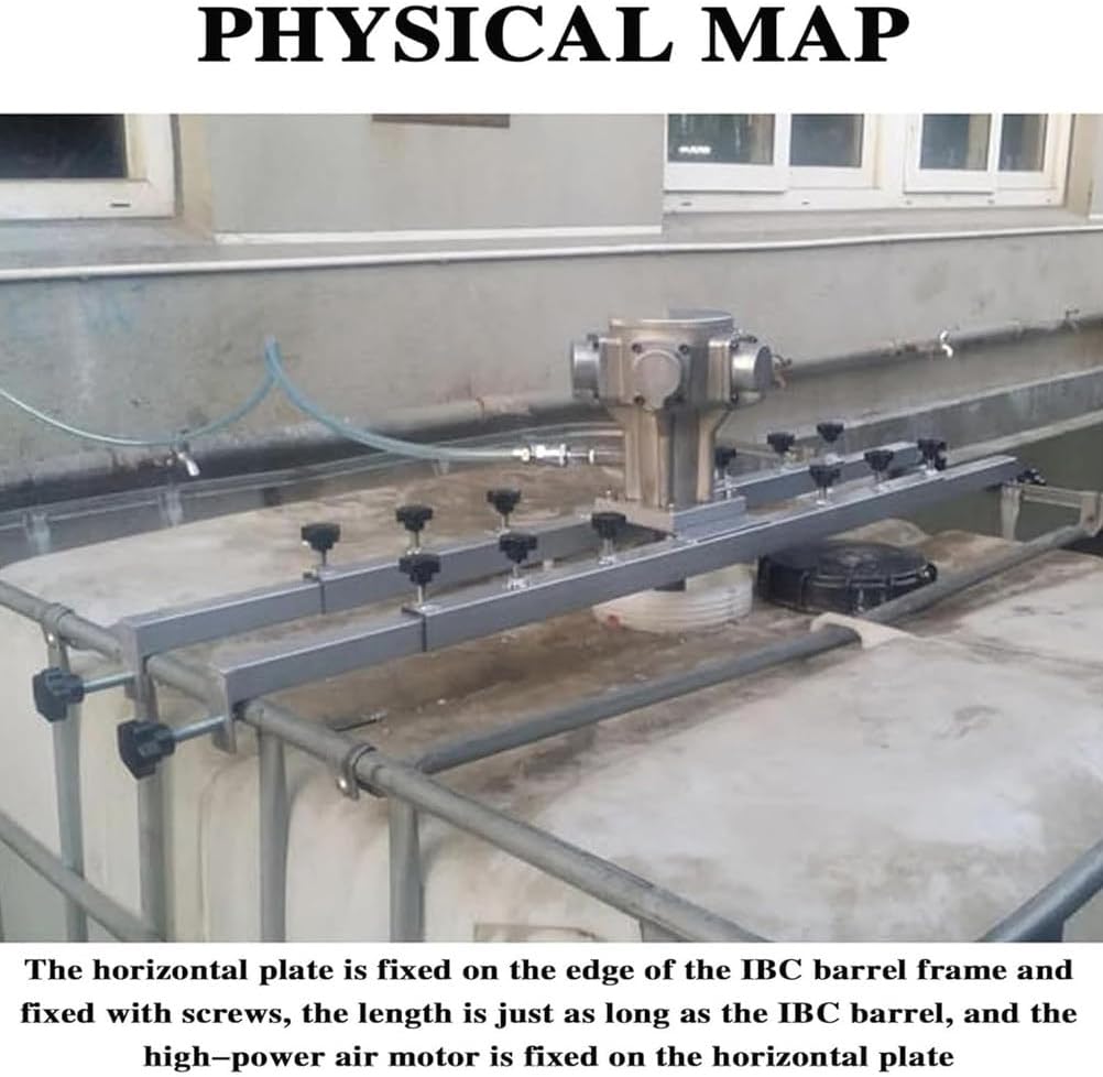 Pneumatic Bracket Mixer,1000L Tank Pneumatic Mixer,0-1800Rpm Paint Stirring Machine Air Agitator Paint Mix Tool,Maximum Torque 7.9Nm,for Viscous Liquid,Ink Dissolv
