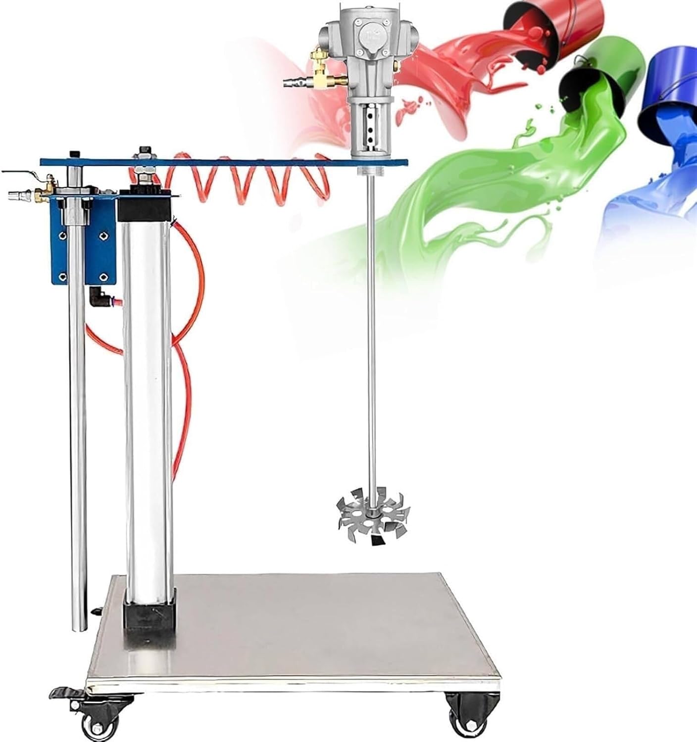 Automatic Pneumatic Paint Mixer - Air Agitator for Efficient Mixing of Paints, Dyes & Hydrosols - Heavy Duty Stirring Machine for Professional Use