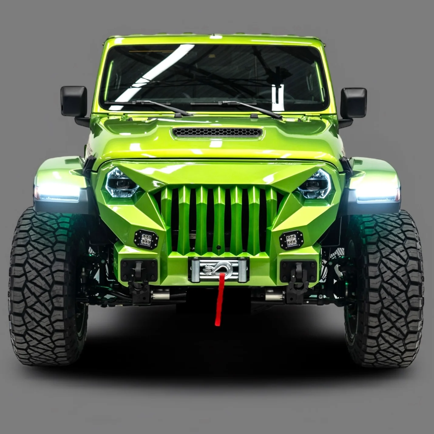 Jeep Gladiator Front Grille Bumper 2020-2025 Black Kevlar Finish