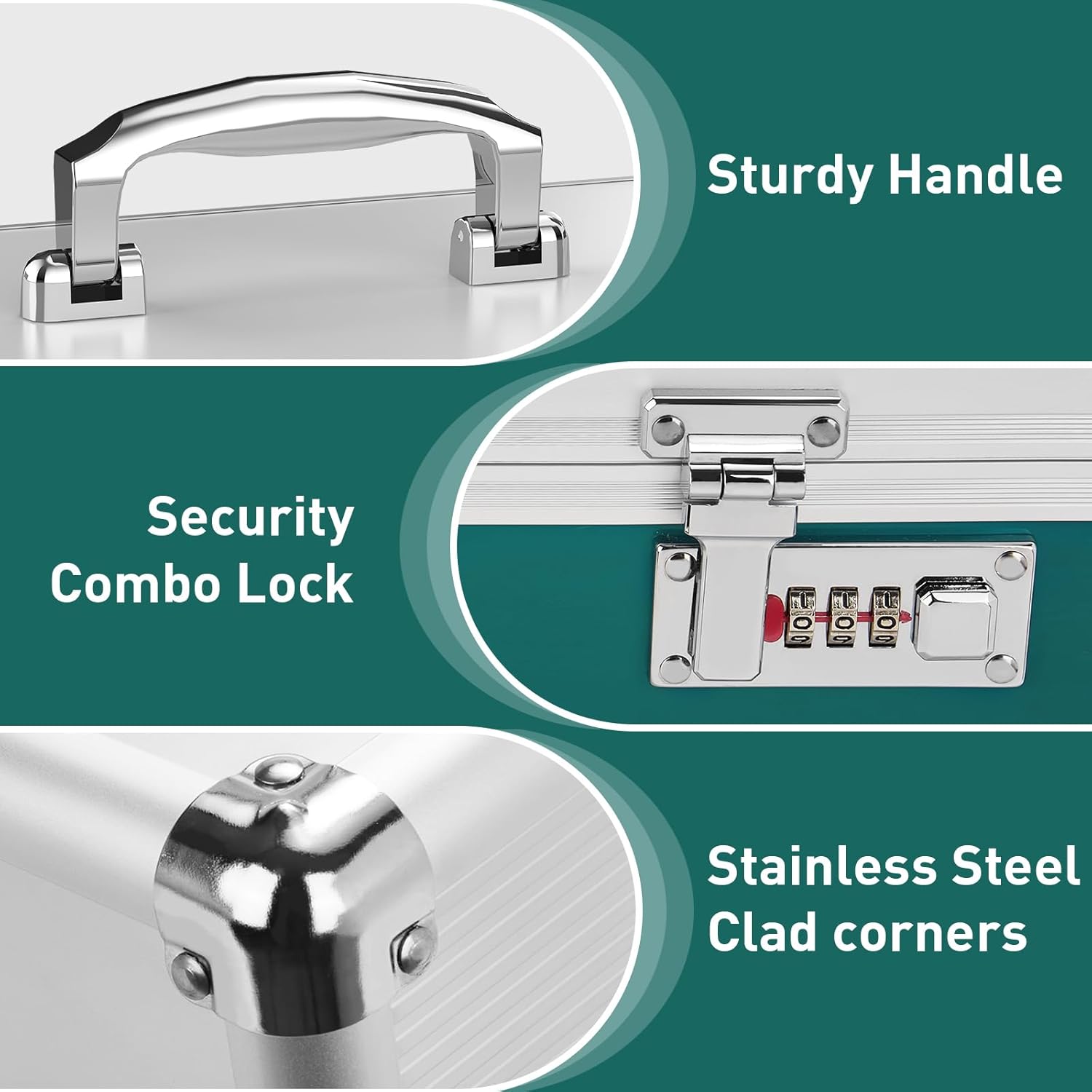 Glosen Medicine Lock Box with Combination Lock,Medication lock box【Extra Large16 x 9.25 x 7.5 Inch】 medicine safe lock box,medical box organizer