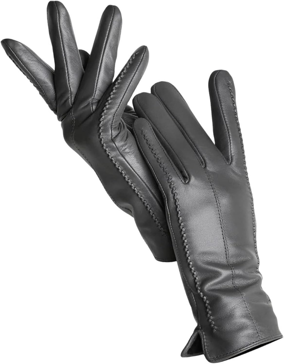 Women's Driving Gloves Classic Lightweight Design With Touchscreen Capability And A Decorative Threaded Detail