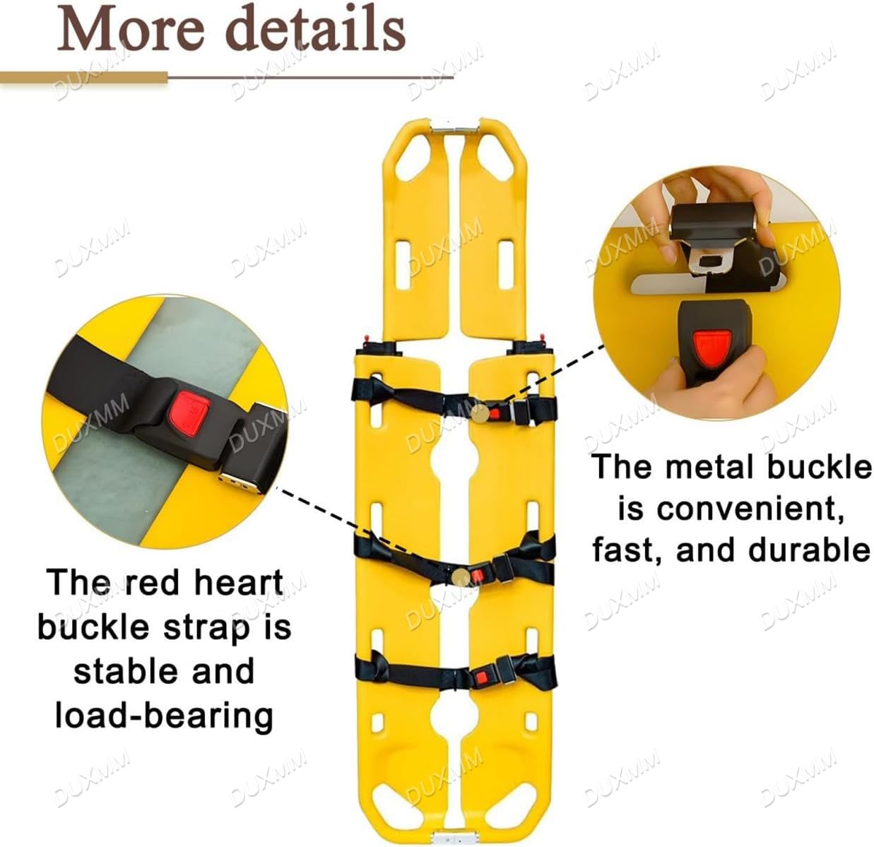 Emergency Scoop Stretcher Bundle - Medical EMT Backboard Immobilization Spine Board for Ambulance & Fire Rescue - Durable, Lightweight, Easy to Use