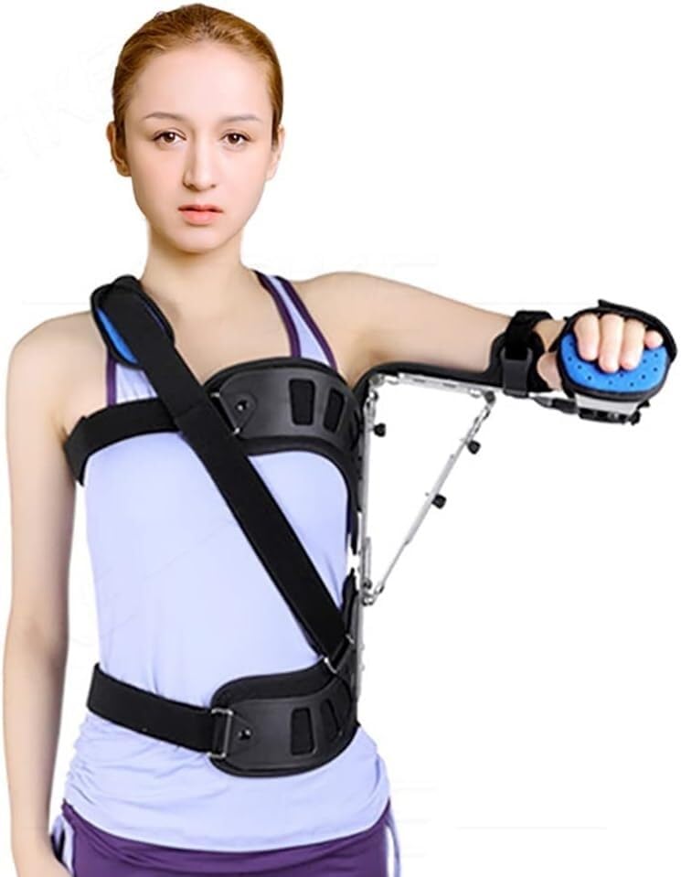 FoRes Shoulder Joint Fixation Brace Adult Shoulder Abduction Fixation Brace Shoulder and Elbow Joints Can Rotate and Flex with Angle Adjustment Chuck for Shoulder and Elbow Fixation (Size : Left)