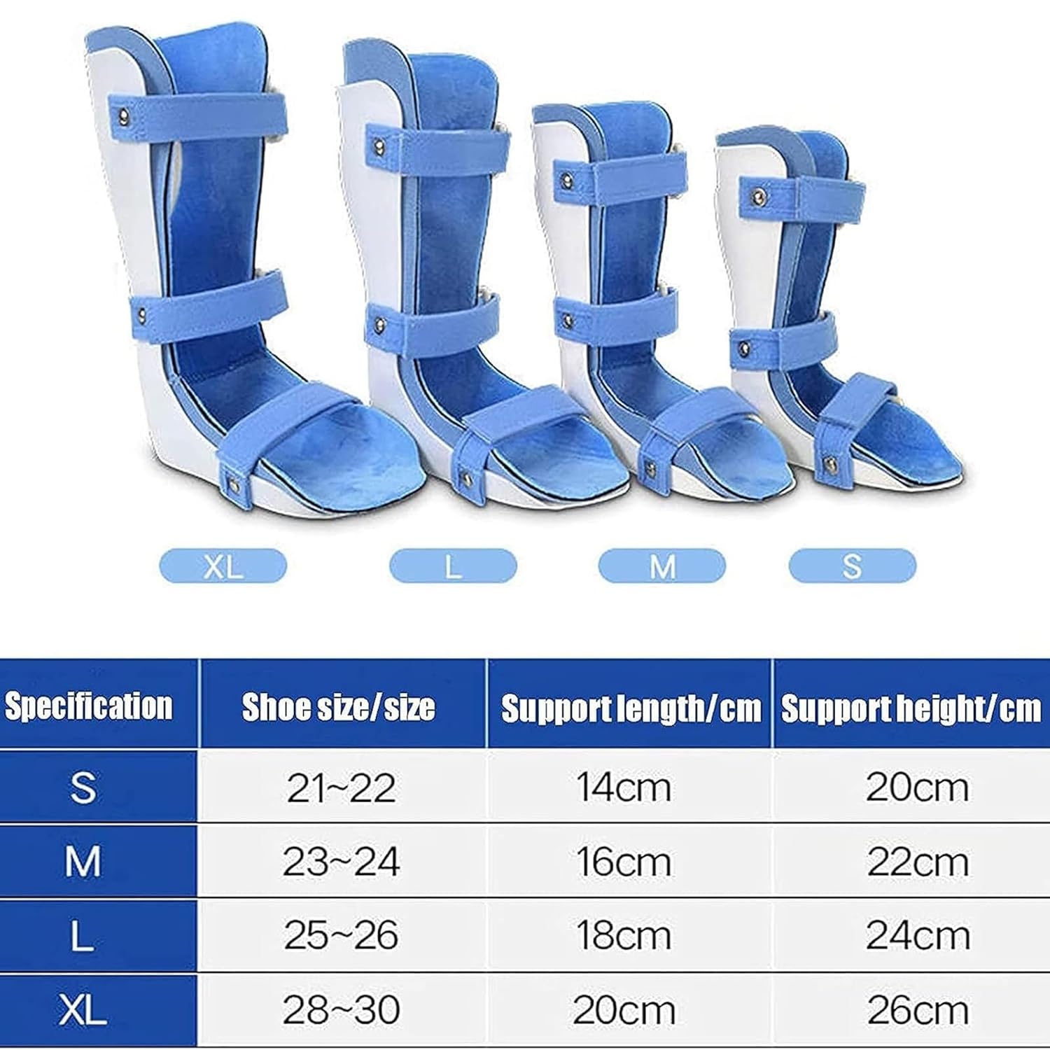 ERNZI Kids Drop Foot Splint Othopedic Ankle, Foot Brace Night Splint Support ​For Ankle Sprain Fracture Fixation Brace for Varus Correction Foot Support,Left,M (C : Right, S : Large)