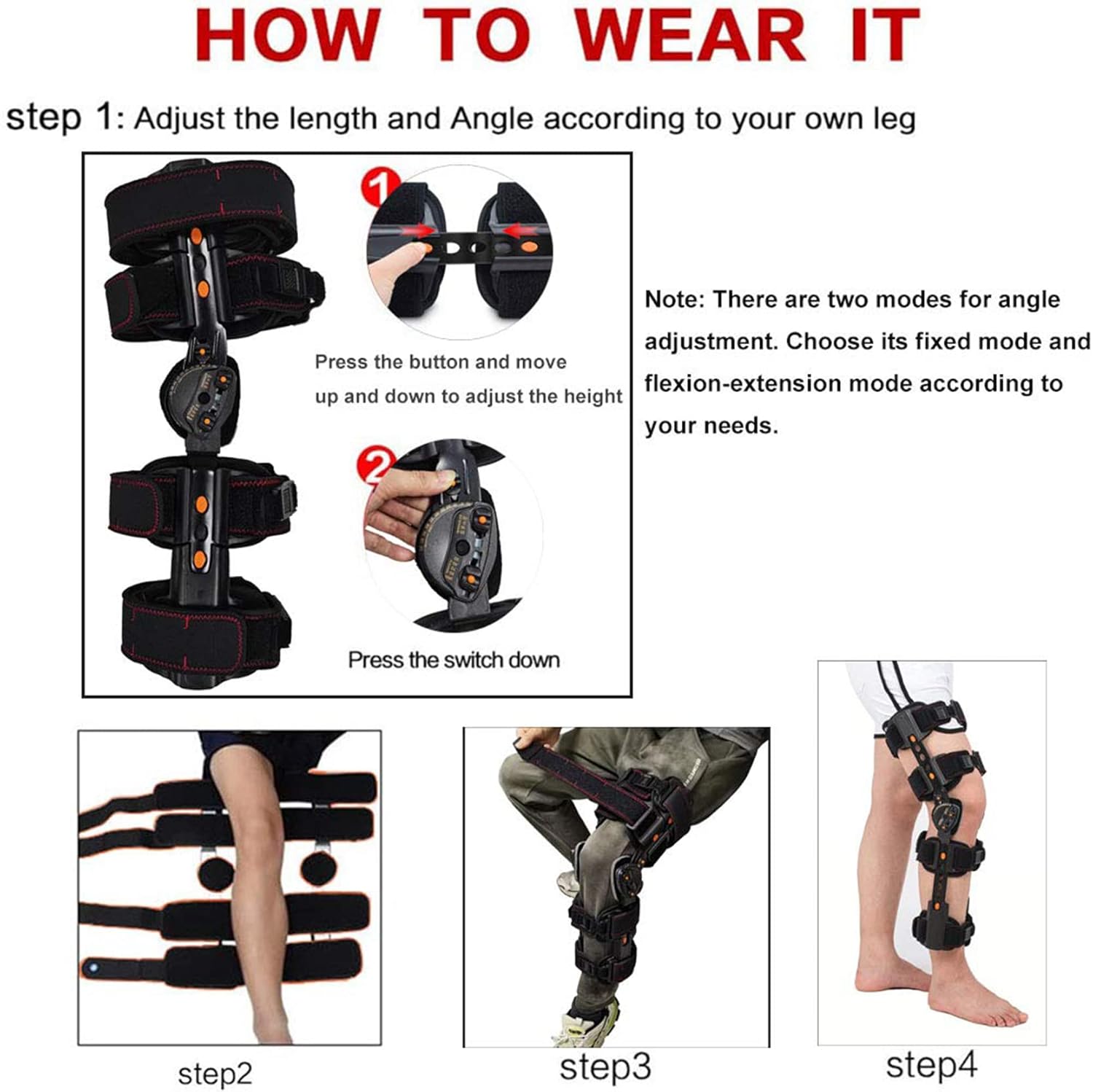 Knee Brace - Adjustable Articulating Knee Immobilizer Bracket Support Leg Splint Stabilizer for Post Acl, MCL and Pcl Hemiplegic Immobilization, Meniscus Tears,(