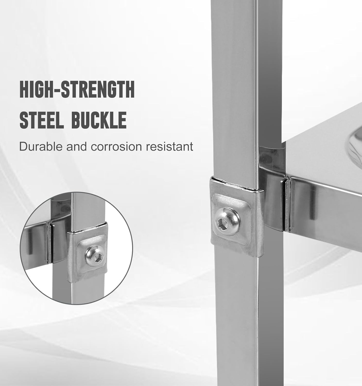 3 Shelf Stainless Steel Cart with Wheels, Kitchen Rolling Cart 330 lbs Weight Capacity, Service Trolley with Lockable Universal Wheels, for Lab, Clinic, Kitchen, Salon, 37.2