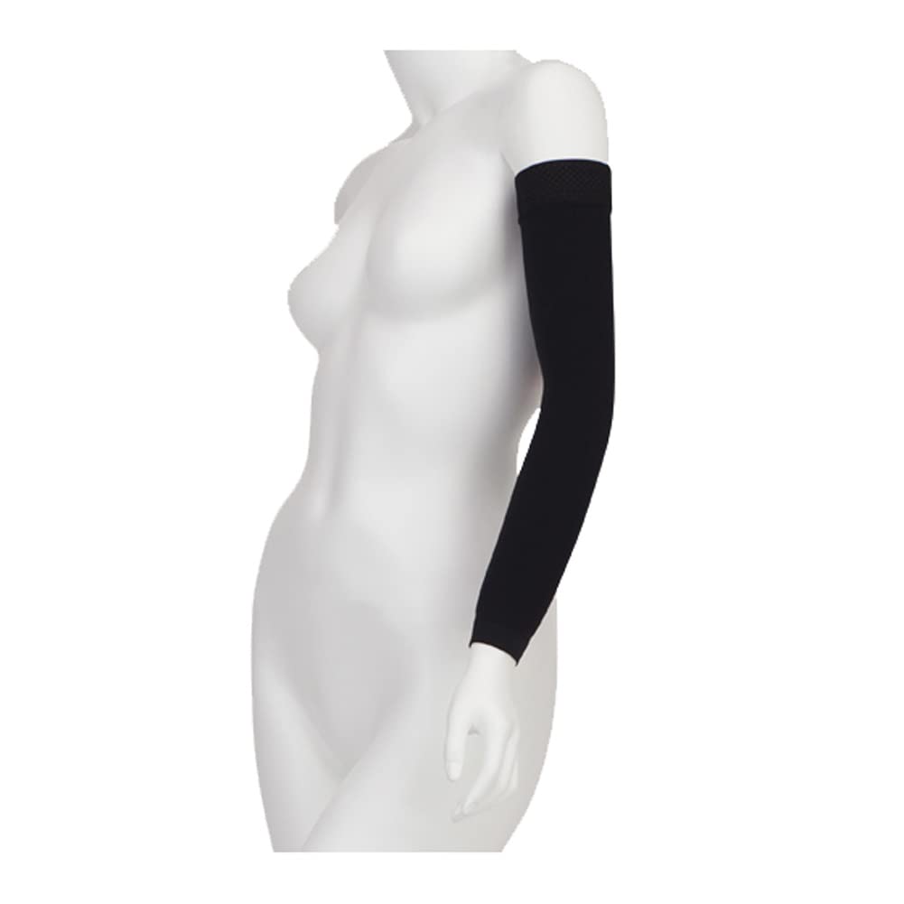 Juzo Soft 2000 15-20mmhg Max Armsleeve with Silicone Top Band for Women, 3 (III) Max, Black