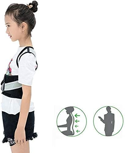 Posture Corrector Adjustable Back Posture Corrector Clavicle Spine Back Shoulder Lumbar Brace Support Back Pain Relief Prevents Slouching Support Brace,Black With Grey-Xx,Black With Grey-XX