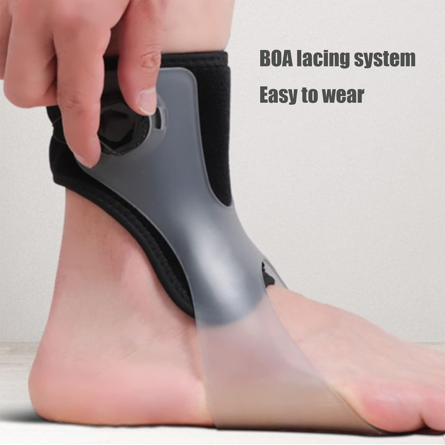 SFKLYU 1 Pair Lightweight Foot Drop Brace AFO Foot Drop Brace Ankle Foot Orthosis Support for Hemiplegia Stroke for Walking Better,L