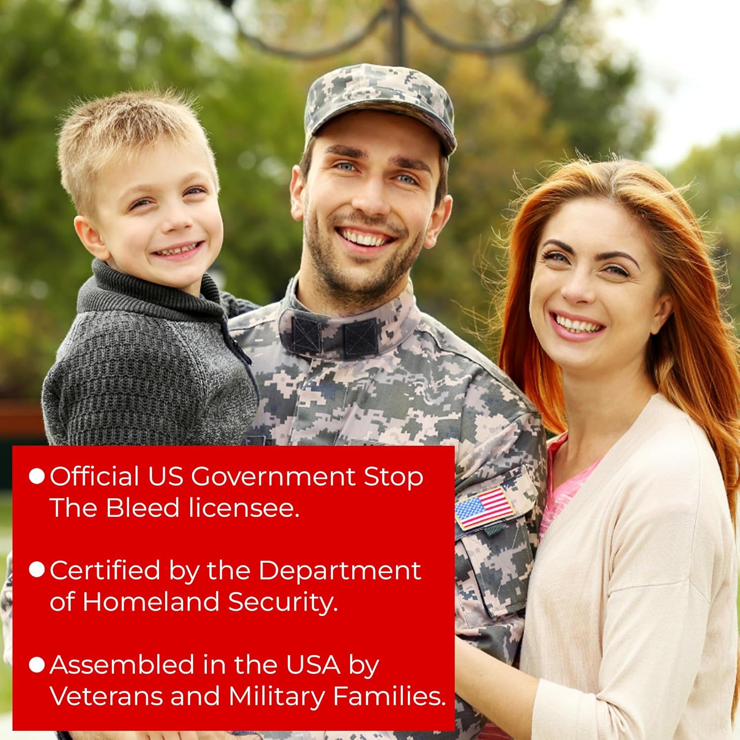 iThrive Express Bleeding Control Kit with Tourniquet - Easy-to-Use Emergency Kit with Official Stop The Bleed License - First Aid Kit Assembled in USA by Veterans - Emergency Supplies