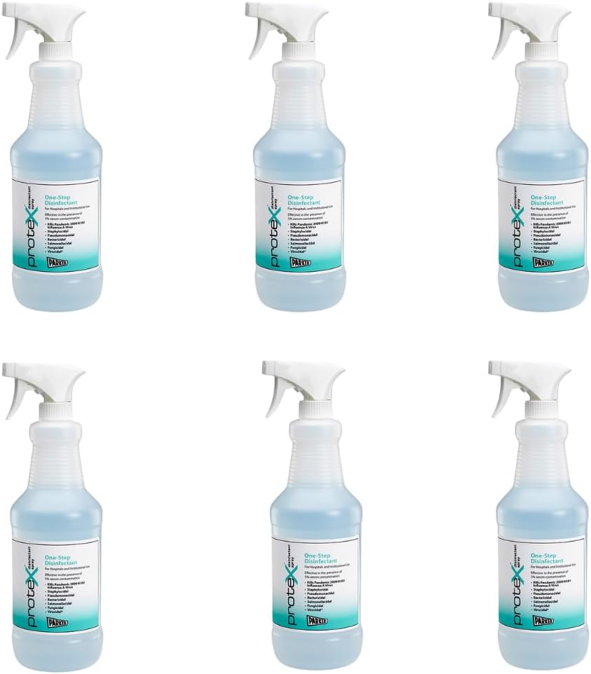 Protex Disinfectant Spray – Surface Cleaner and Sanitizer for Medical Equipment, Hard Surfaces, and Nonporous Areas (6 - pack)