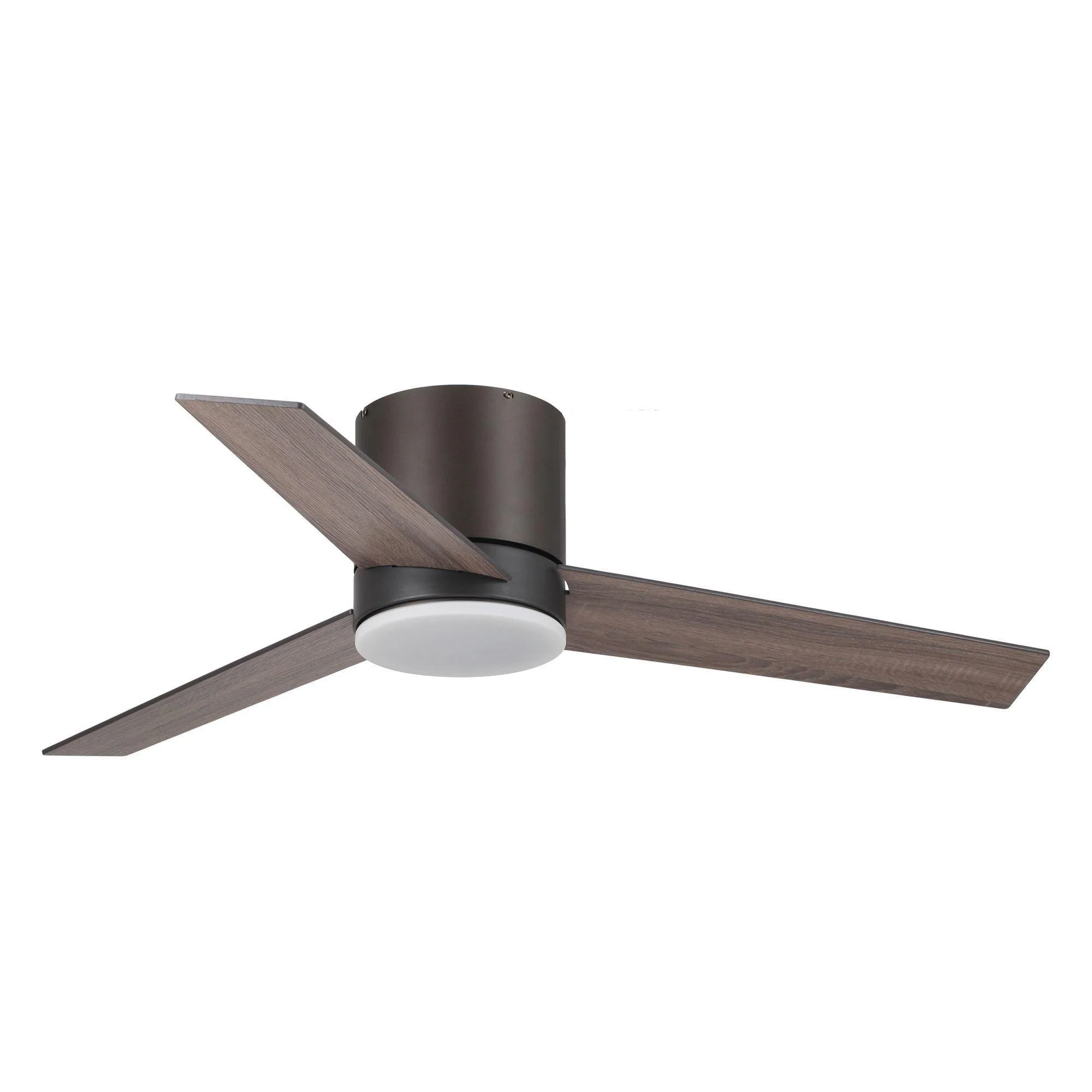 Parrot Uncle 48-Inch Kielah Farmhouse Flush Mount Reversible Ceiling Fan with Lighting and Remote Control