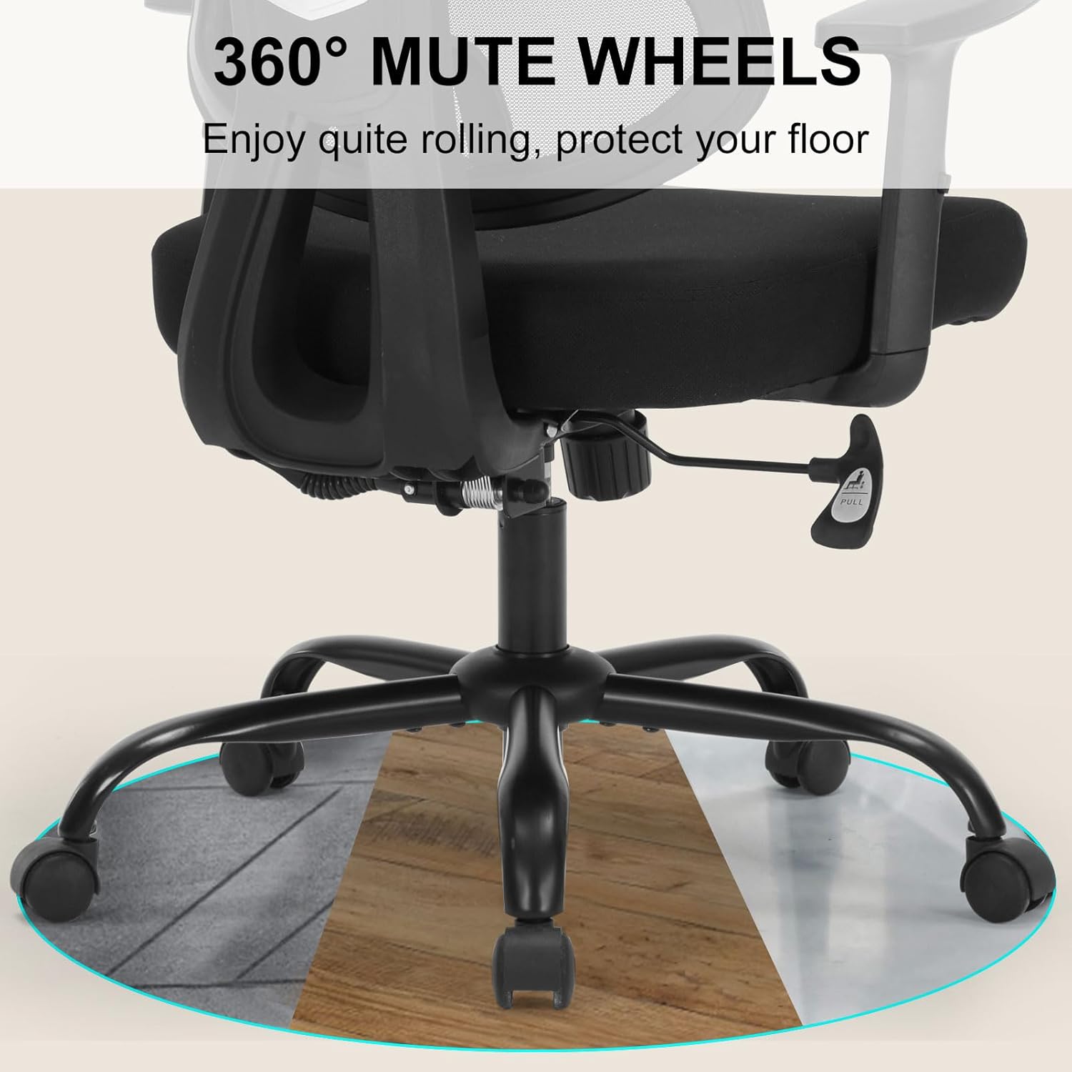 Ergonomic Office Chair, Ergonomic Desk Chair with Adjustable Height, Lumbar Support, High Back Mesh Home Computer Chair with Adjustable Armrests, Task Chairs for Home Office - 350lb Executive Chairs