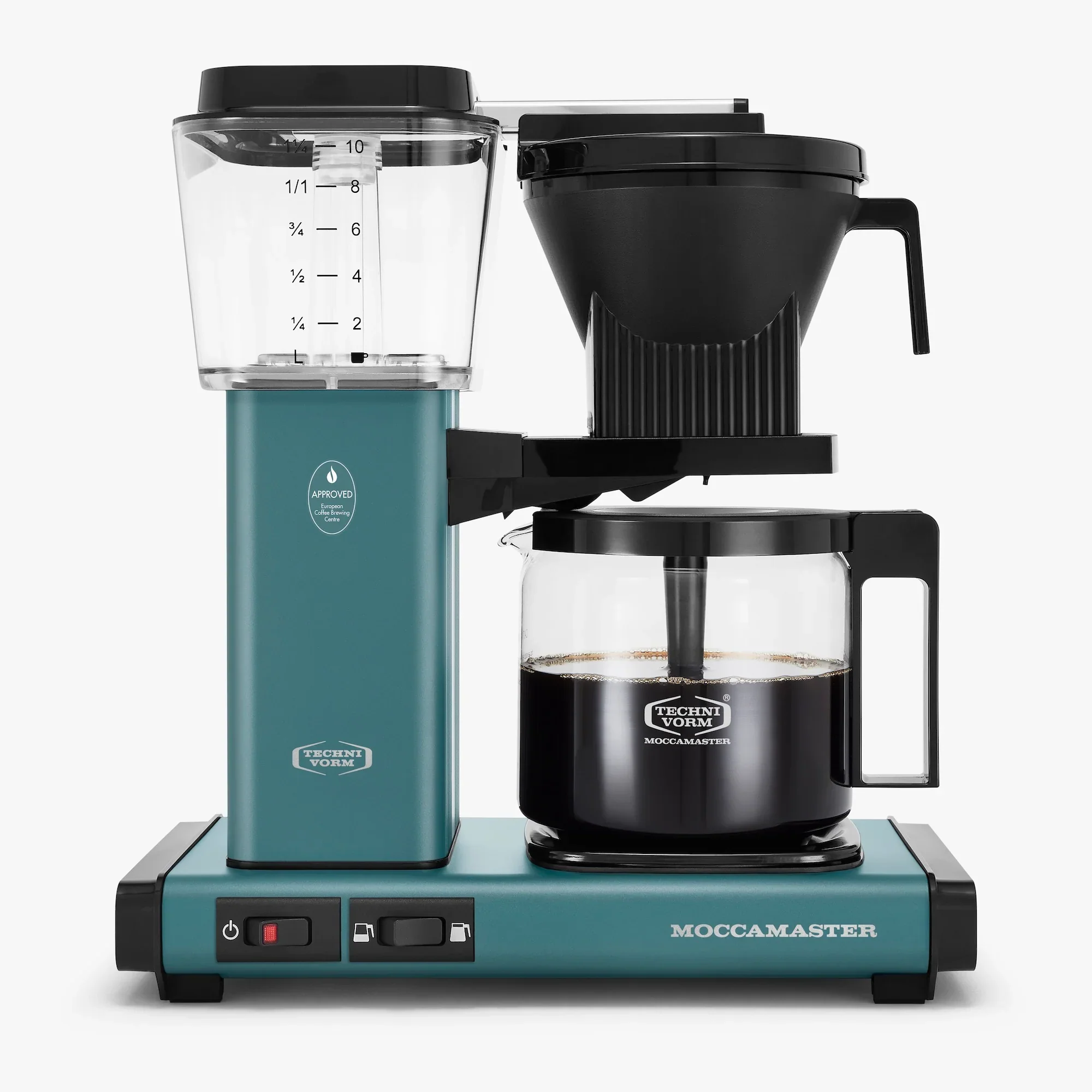 Moccamaster KBGV Select Glass Carafe 10-Cup Coffee Maker in Ocean with Volume Selector Switch, Automatic Drip-Stop & Auto-off 100 minutes, 40 Ounce, 1.25L (53632)
