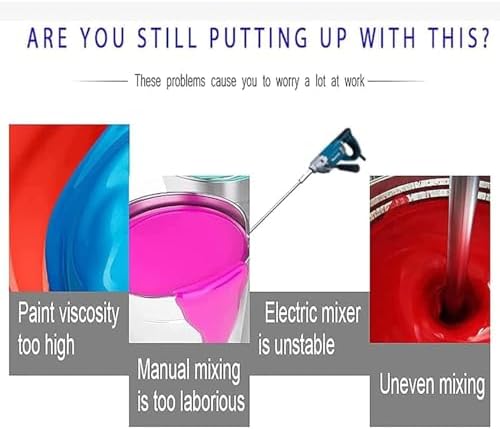 Pneumatic Paint Mixer, 3000Rpm Automatic Lifting with Stainless Steel Blade for Decoration, Industry, Factory Use,