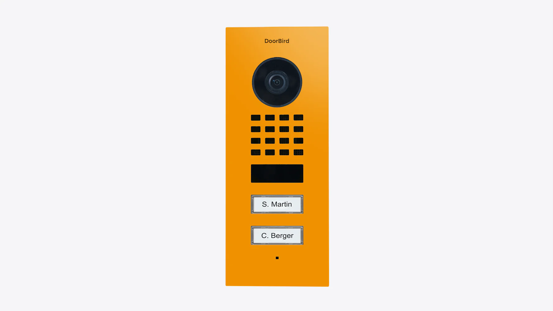 DoorBird D1102V Flush-Mount IP Video Door Station in Sun Yellow, RAL 1037