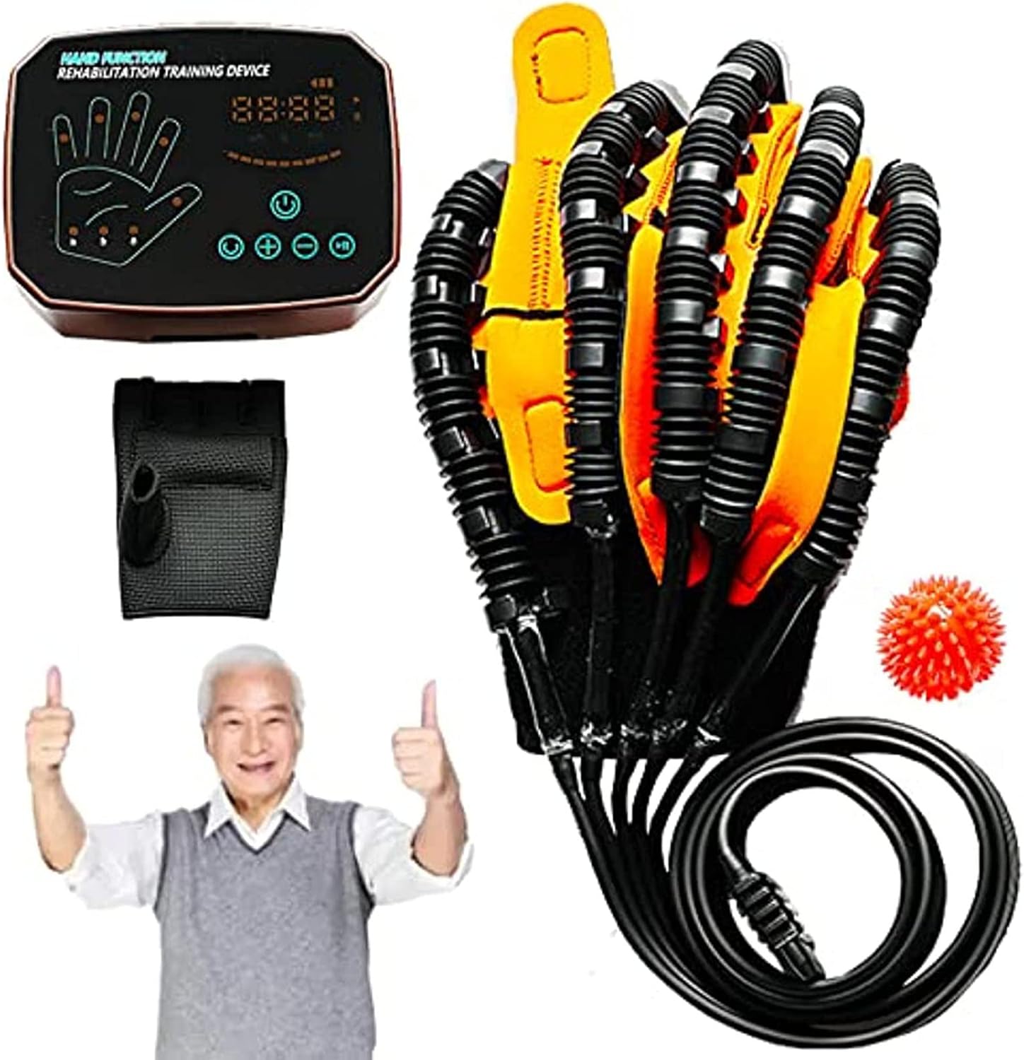 WIKINK Upgraded Rehabilitative Robotic Gloves, Finger Exercisers Stroke Hand Therapy Exercise, for Training Finger Flexion Correction, Hand Function Recovery, for Stroke Hemiplegia Patients